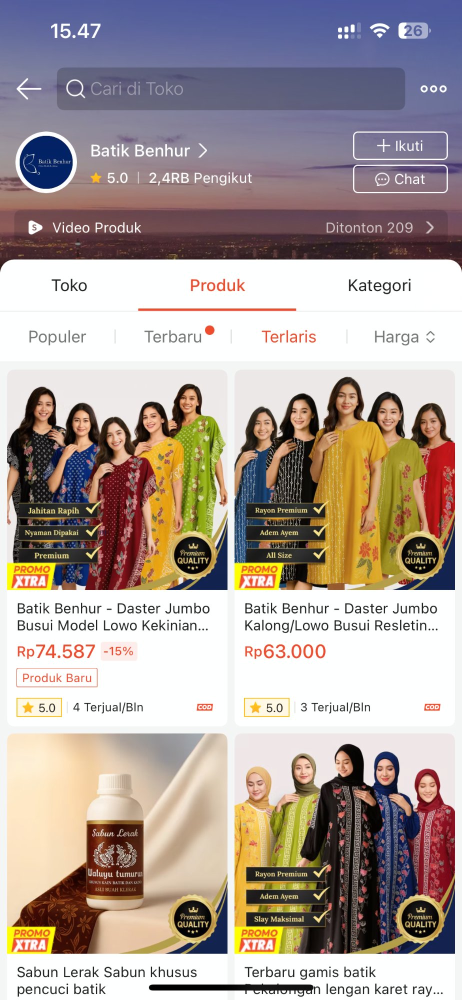 After: Shopee store with model photos and feature overlays